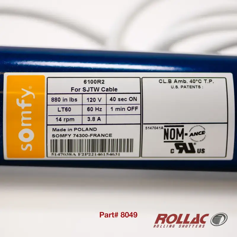 6100R2 STANDARD LT60 MOTOR (352LBS/70MM/40%/14RPM)