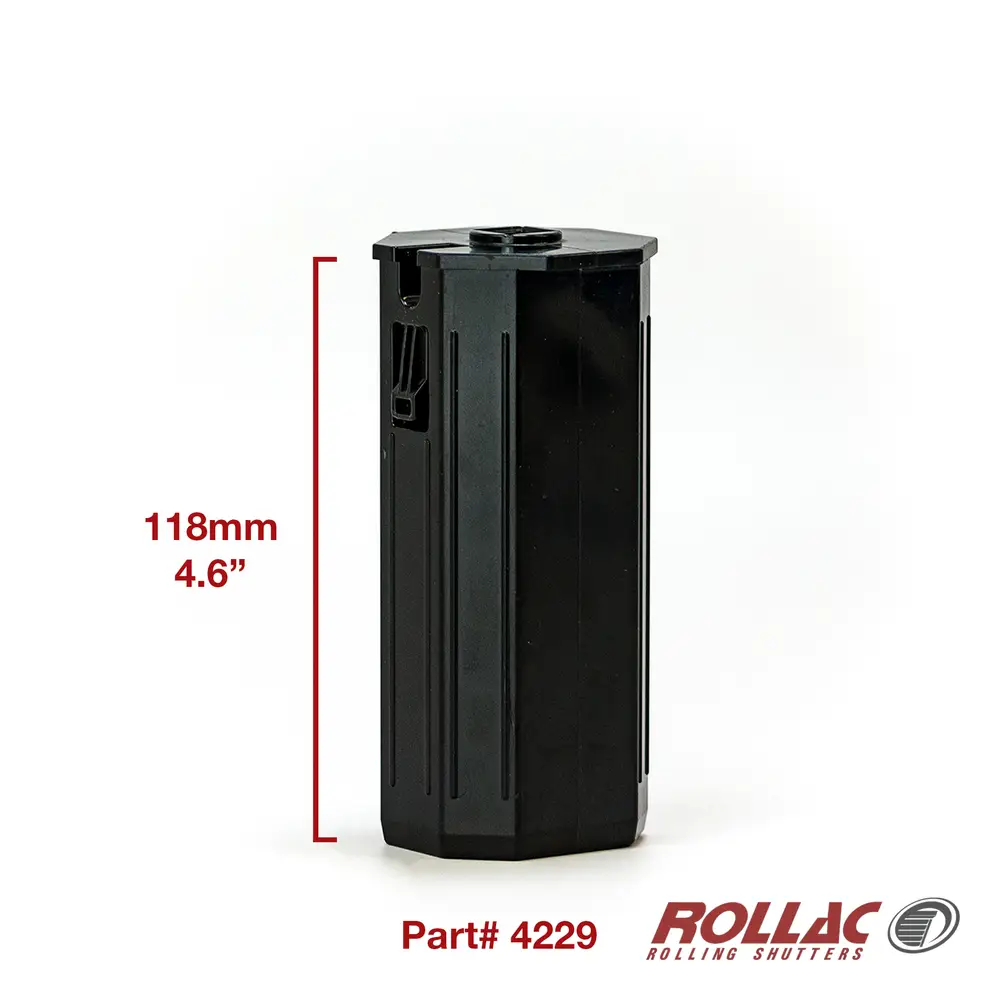 50mm axle, L = 115mm, 10mmSQ hole, clips