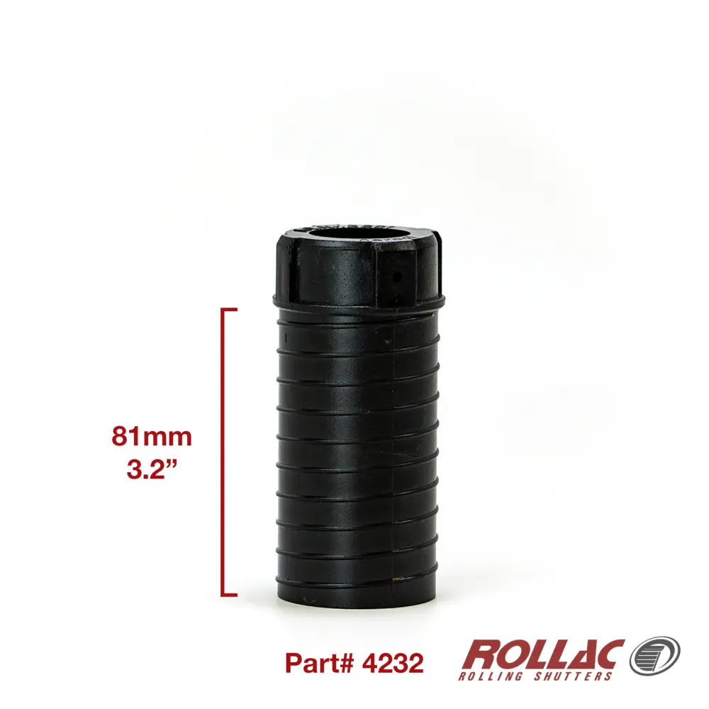 PVC, 40mm/47mm round axle, L = 100mm, 28mm bearing