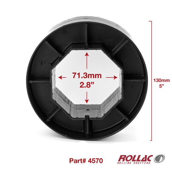 PVC AXLE ADAPTOR F/GALV AXLE (70MM OCT-130MM RND)