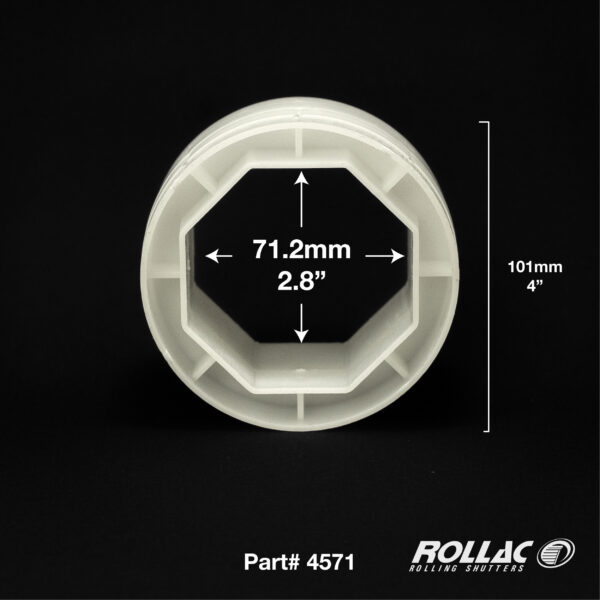 PVC AXLE ADAPTOR F/GALV AXLE (70MM OCT-101MM RND)